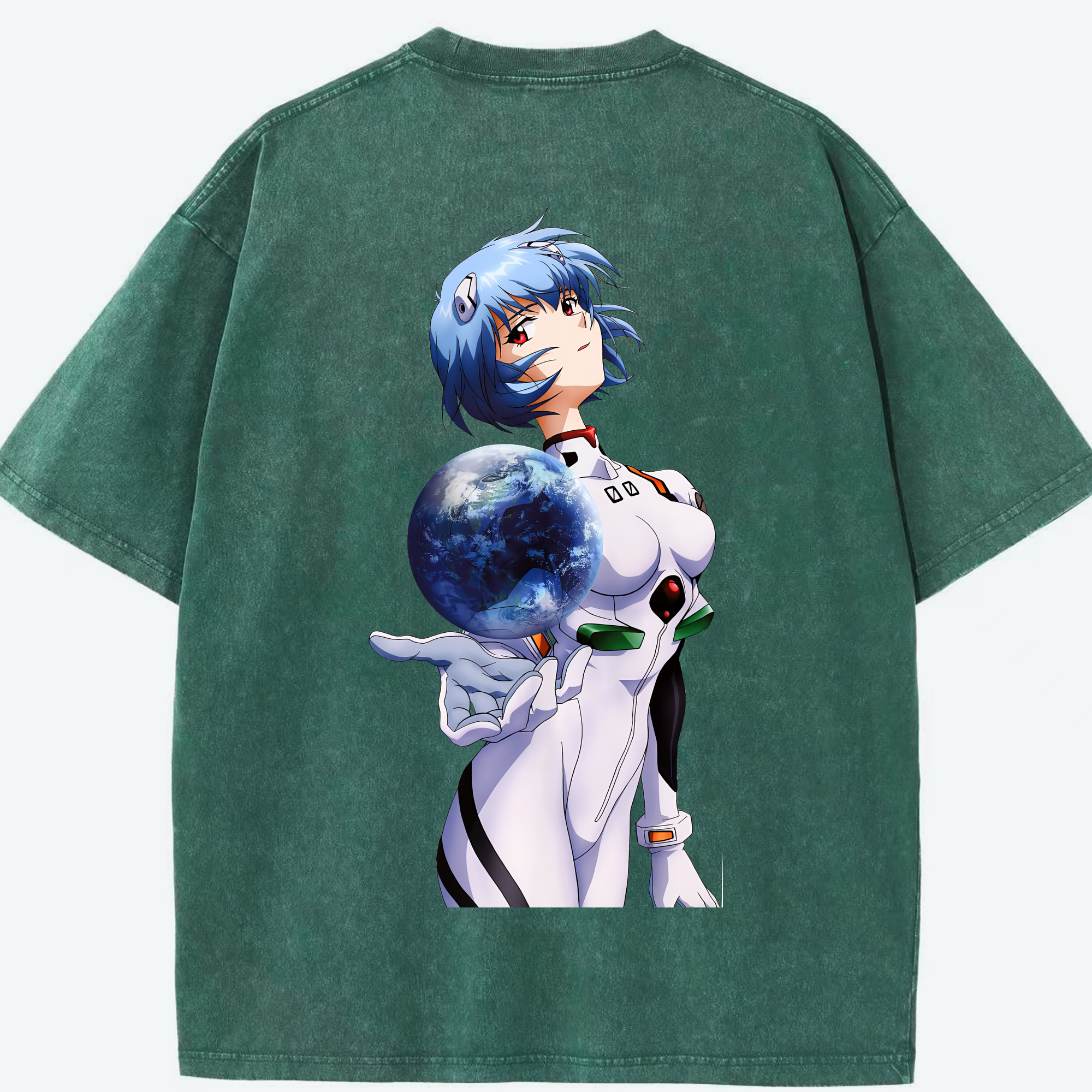 （画像用） EVA 新世紀エヴァンゲリオン 綿100% ヴィンテージ風 半袖Tシャツ（背面プリント）